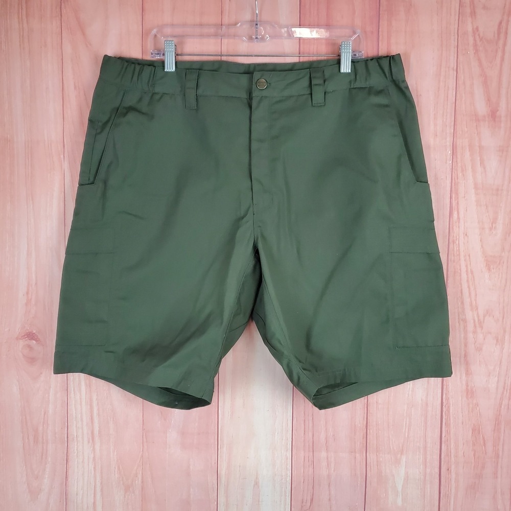 Vertx Phantom LT 2.0 Mens Cargo Shorts 38 Reg Olive Green Polyester Relaxed Fit